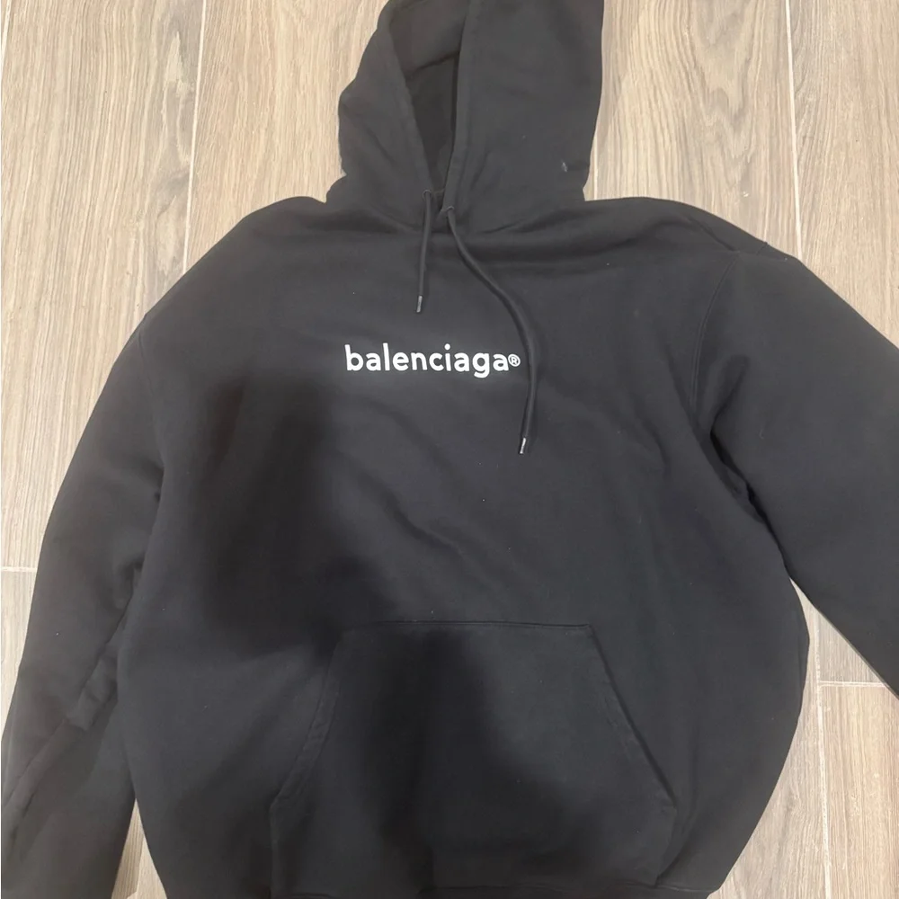 Balenciaga Black Logo Hoodie Oversized Luxury Streetwear Pullover

⸻ - Picture 5 of 7